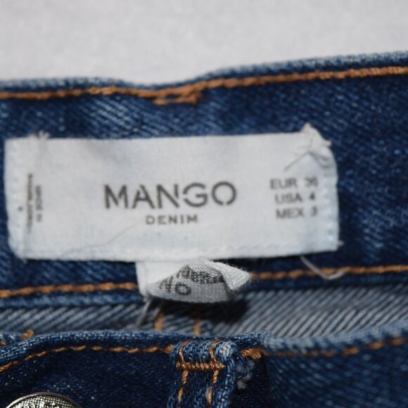 Mango, MNG Women's Broken denim shorts Size 4 Like New #0023 - Picture 2 of 5